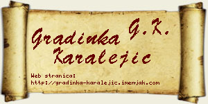 Gradinka Karalejić vizit kartica